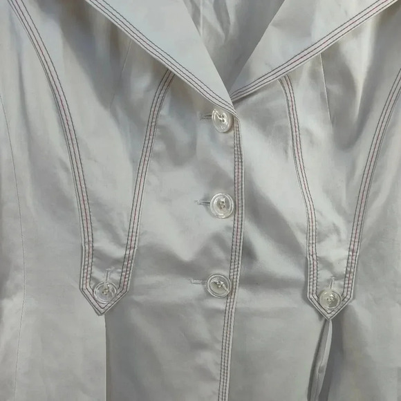 ESCADA vintage ivory fit and flare 70's vibe blazer jacket - Picture 7 of 16